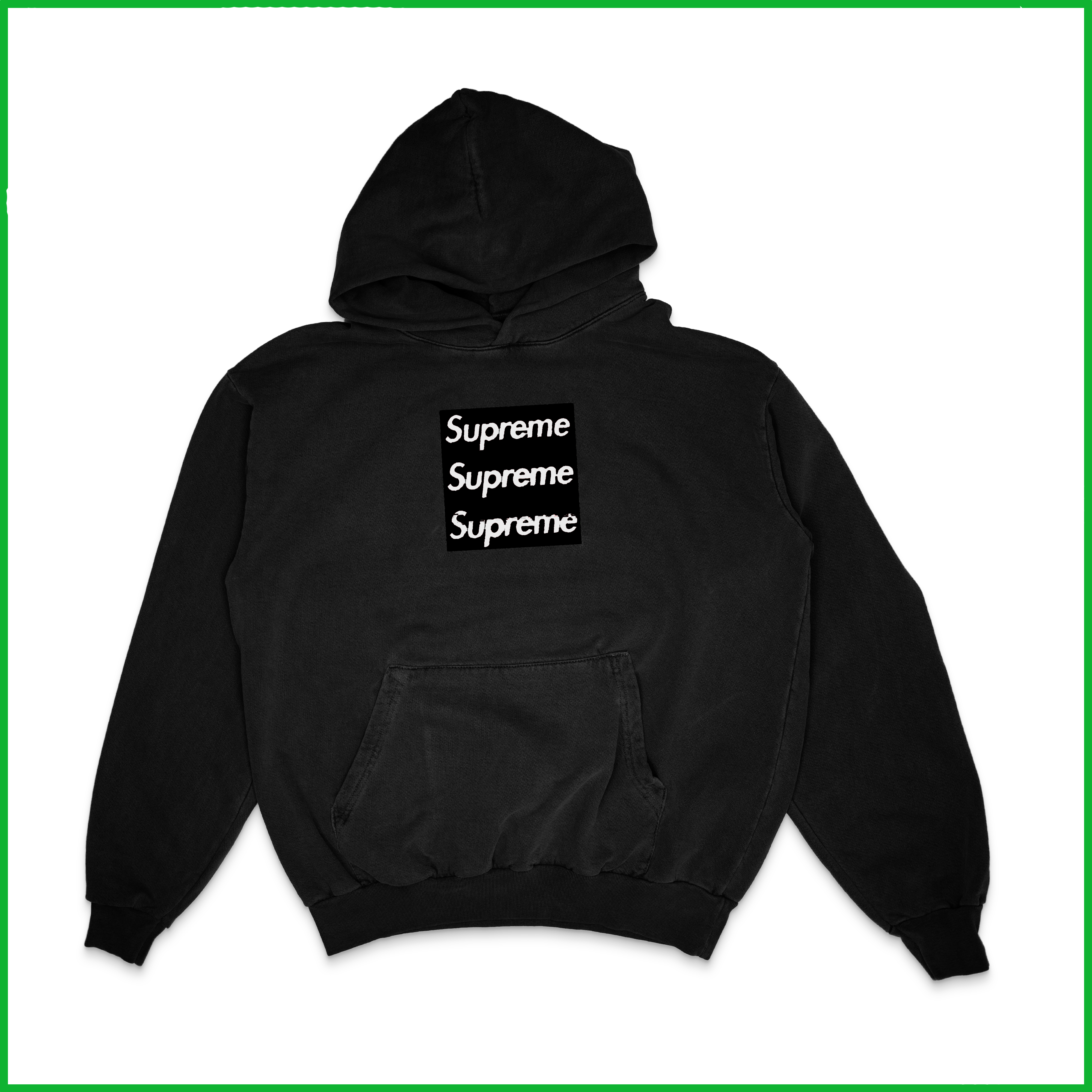 TRIPLE BOXLOGO FRESH BLANK HOODIE