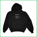 TRIPLE BOXLOGO FRESH BLANK HOODIE