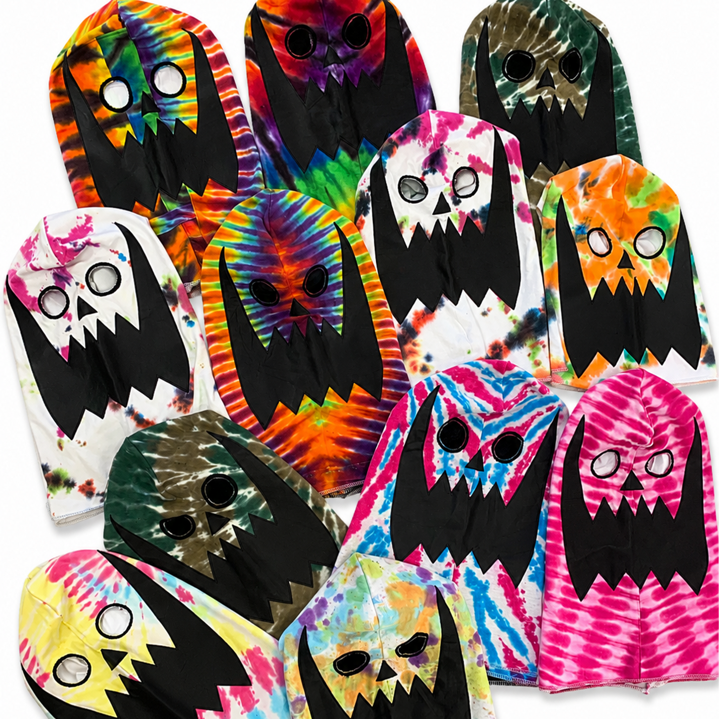 TIE DYE LEATHER FACE MASK
