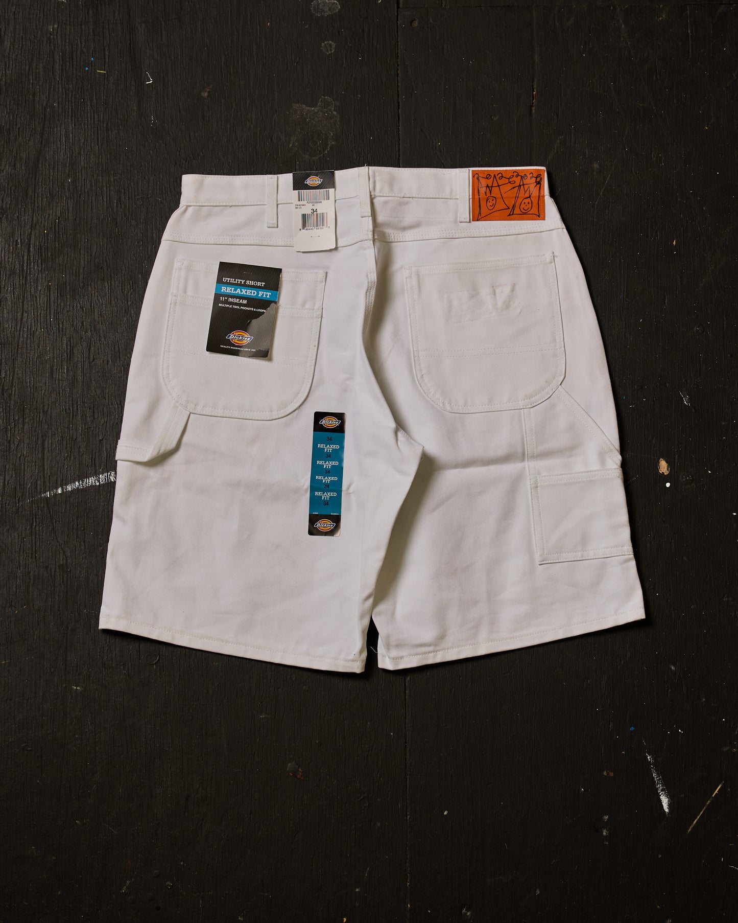 AIRBRUSHED PUMPKIN UTILITY SHORT #2 (SIZE 34)