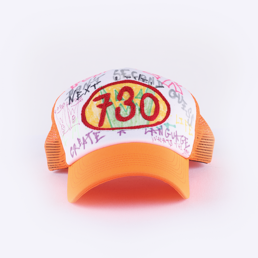 HANDDRAWN 730 PATCH TRUCKER HAT