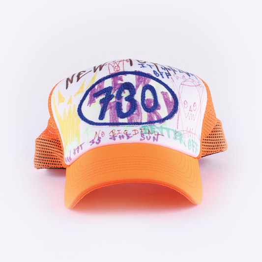 HANDDRAWN 730 PATCH TRUCKER HAT