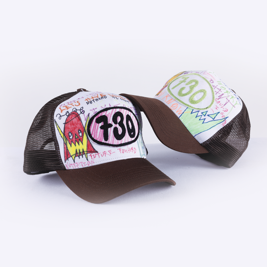 HANDDRAWN 730 PATCH TRUCKER HAT