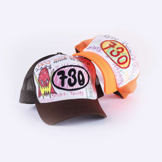 HANDDRAWN 730 PATCH TRUCKER HAT