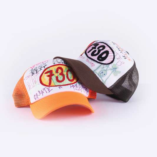 HANDDRAWN 730 PATCH TRUCKER HAT