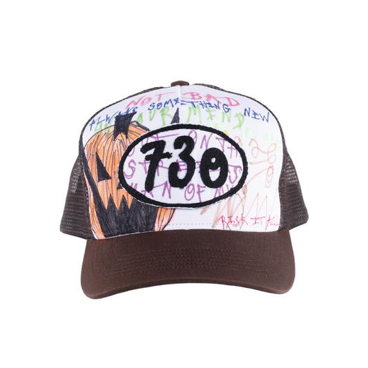 HANDDRAWN 730 PATCH TRUCKER HAT