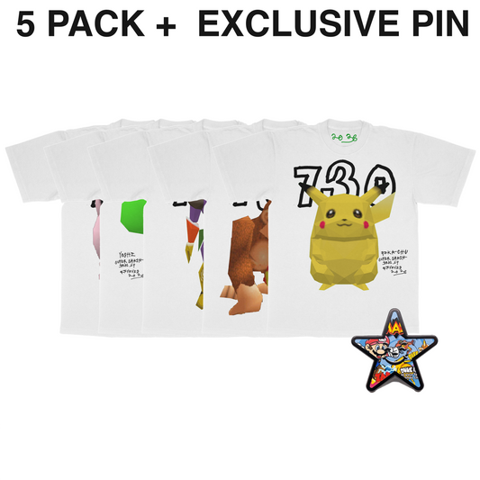 SUPER SMASH 64 FRESH BLANK SHIRT (5 PACK)