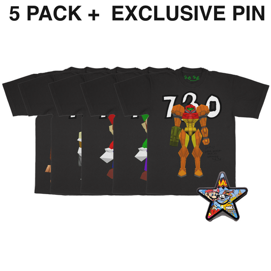 SUPER SMASH 64 FRESH BLANK SHIRT (5 PACK)