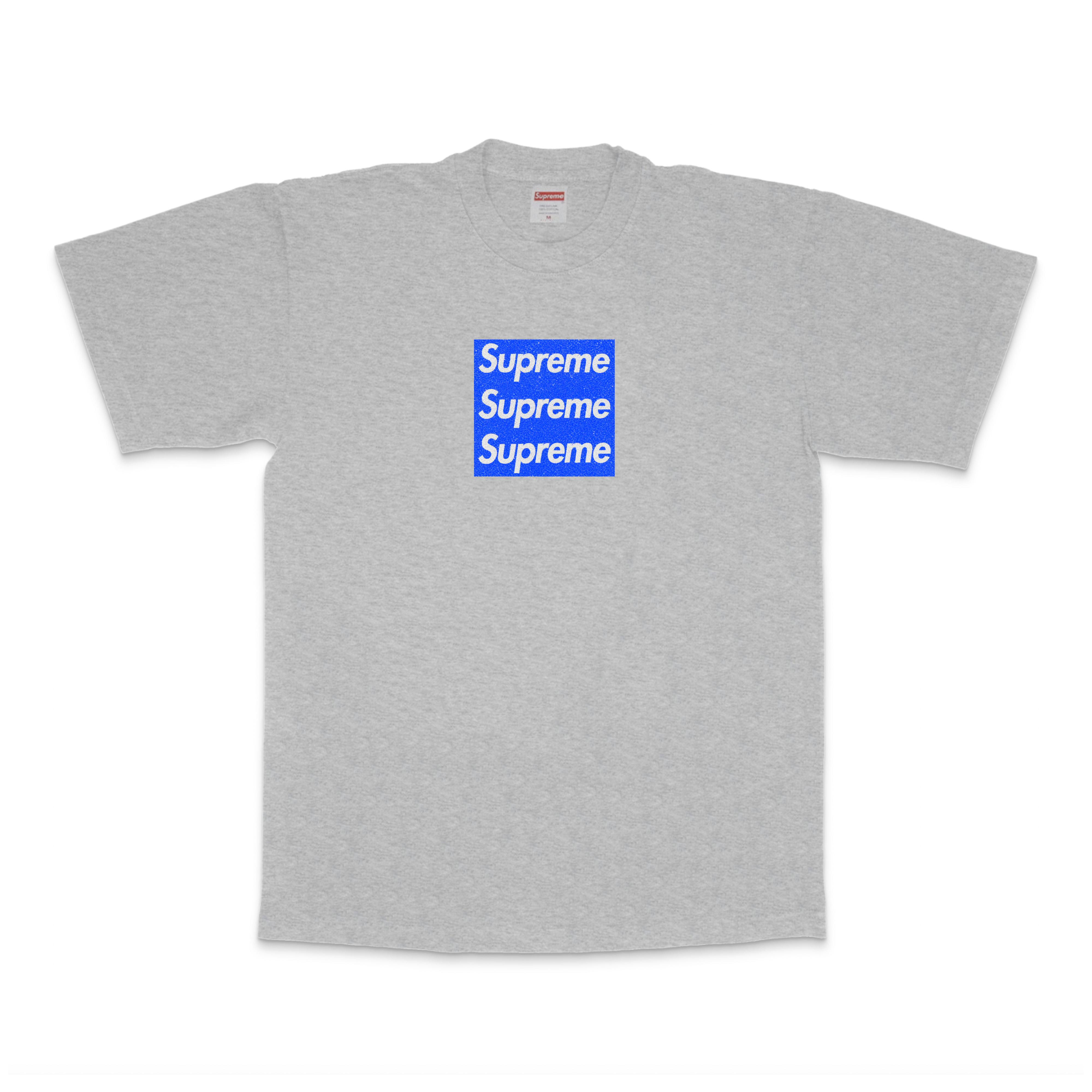 BLUE GLITTER TRIPLE BOXLOGO SHORT SLEEVE
