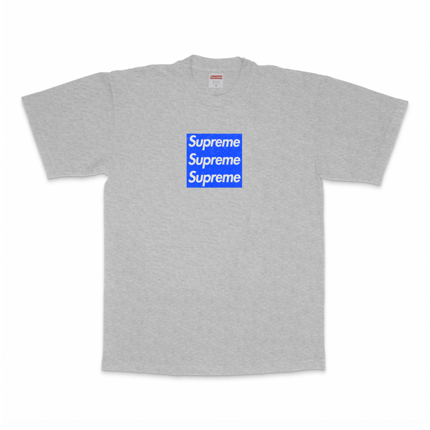 BLUE GLITTER TRIPLE BOXLOGO SHORT SLEEVE