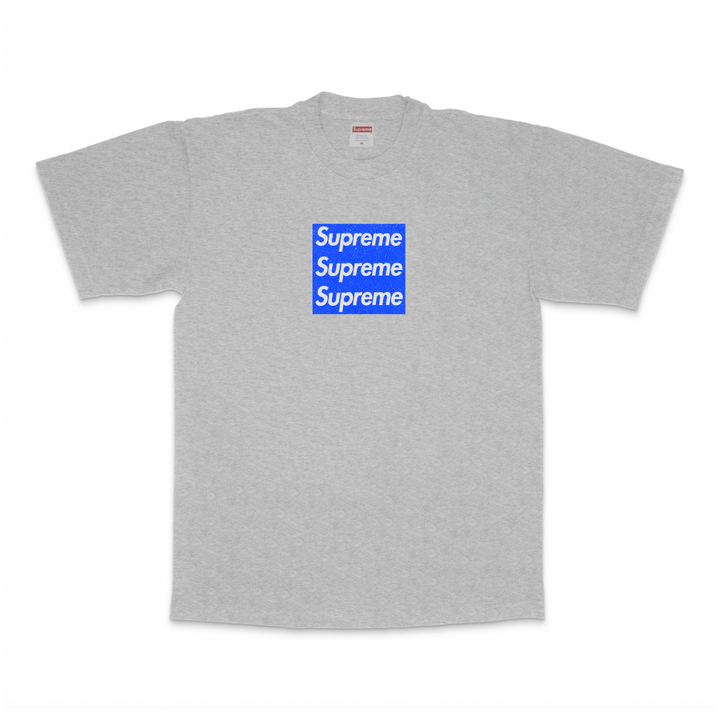 BLUE GLITTER TRIPLE BOXLOGO SHORT SLEEVE