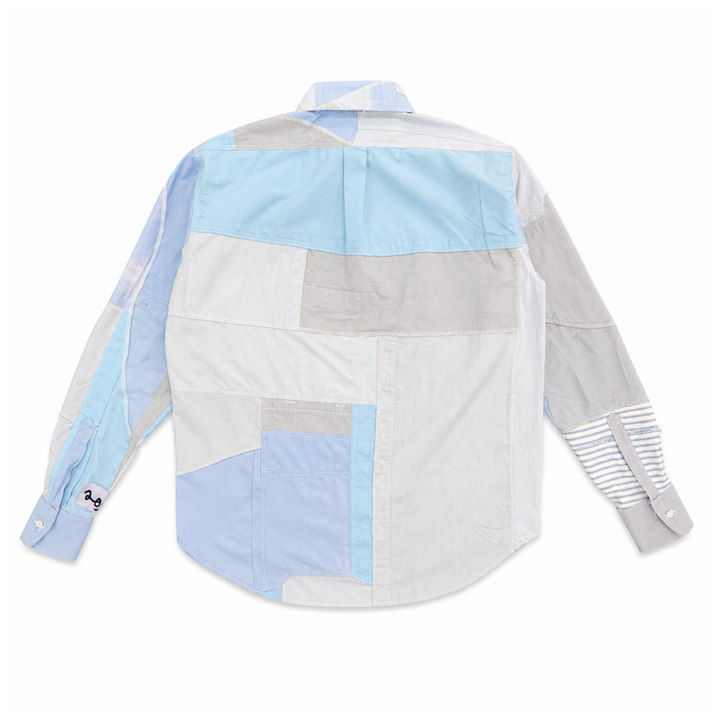 PATCHWORK BUTTON UP SHIRT