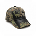 CAMO LEATHER FACE HAT