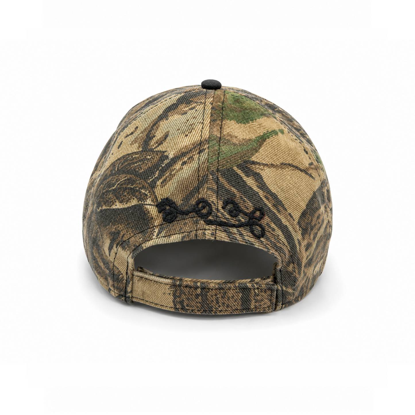 CAMO LEATHER FACE HAT