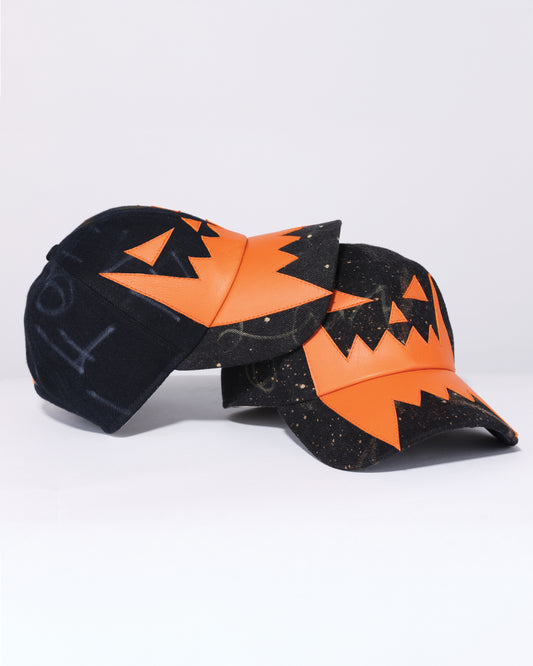 HALLOWEEN LEATHER FACE DENIM HAT
