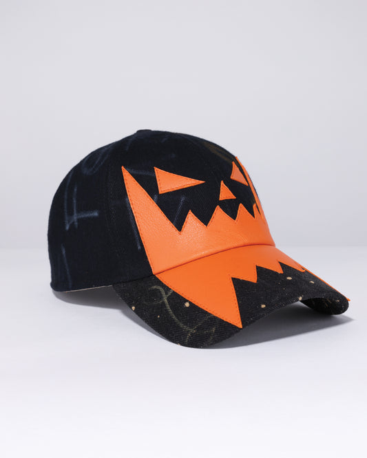 HALLOWEEN LEATHER FACE DENIM HAT