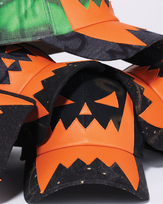HALLOWEEN LEATHER FACE DENIM HAT