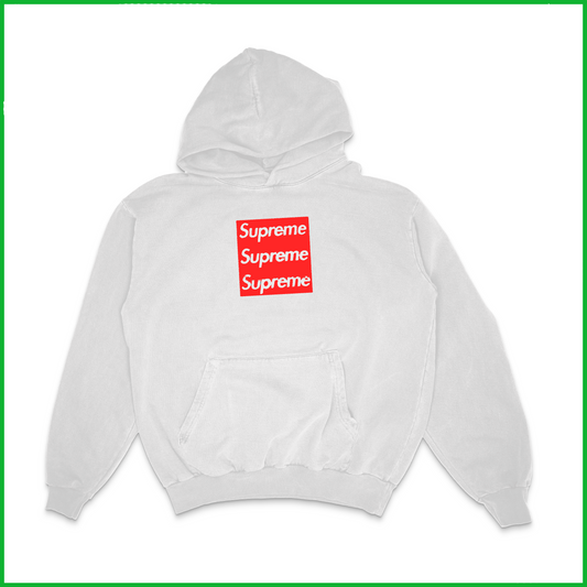 TRIPLE BOXLOGO FRESH BLANK HOODIE