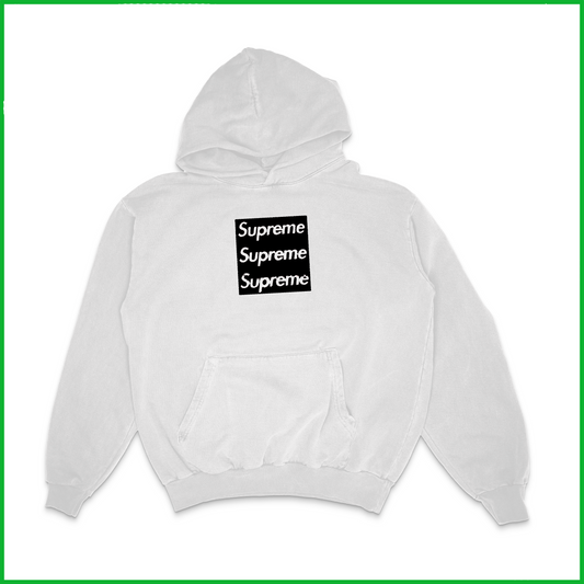 TRIPLE BOXLOGO FRESH BLANK HOODIE
