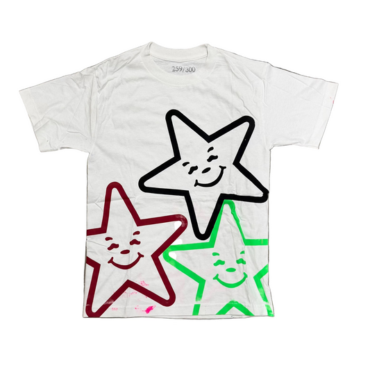 HAND SCREEN-PRINTED STAR SHIRT