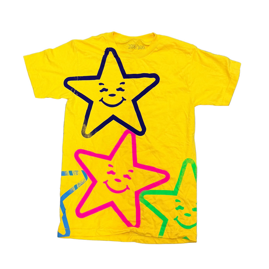 HAND SCREEN-PRINTED STAR SHIRT