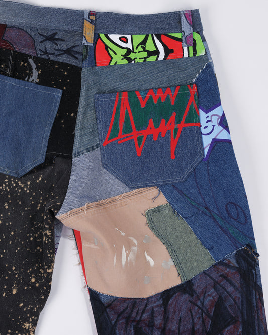 HALLOWEEN PATCHWORK DENIM JEANS