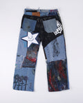 HALLOWEEN PATCHWORK DENIM JEANS