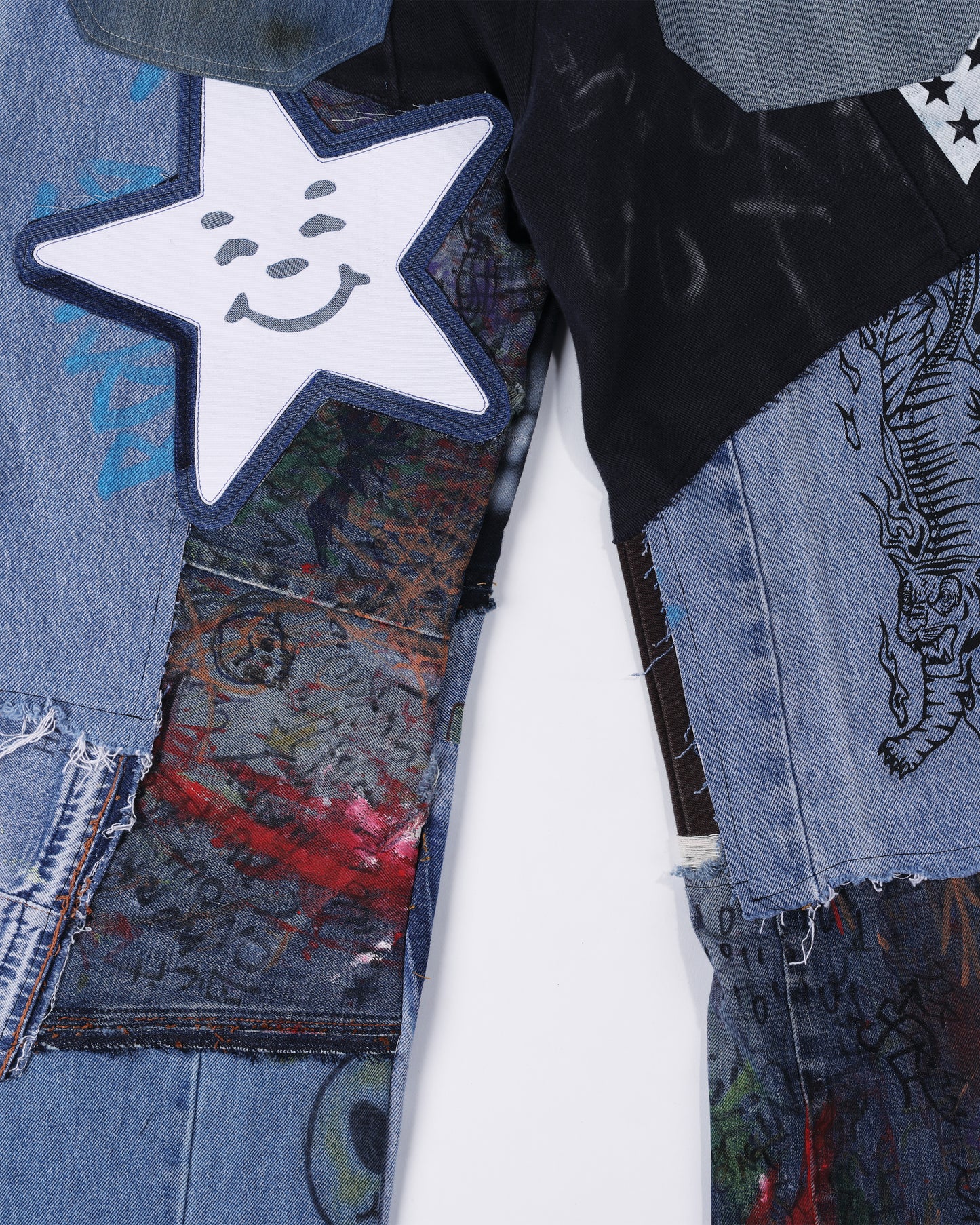 HALLOWEEN PATCHWORK DENIM JEANS