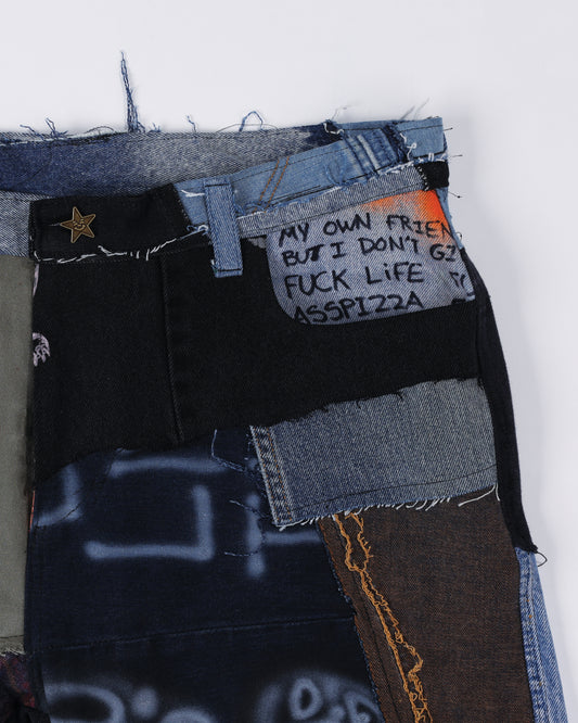 HALLOWEEN PATCHWORK DENIM JEANS