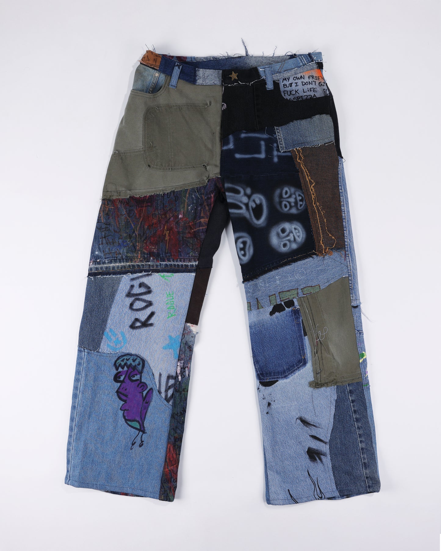 HALLOWEEN PATCHWORK DENIM JEANS
