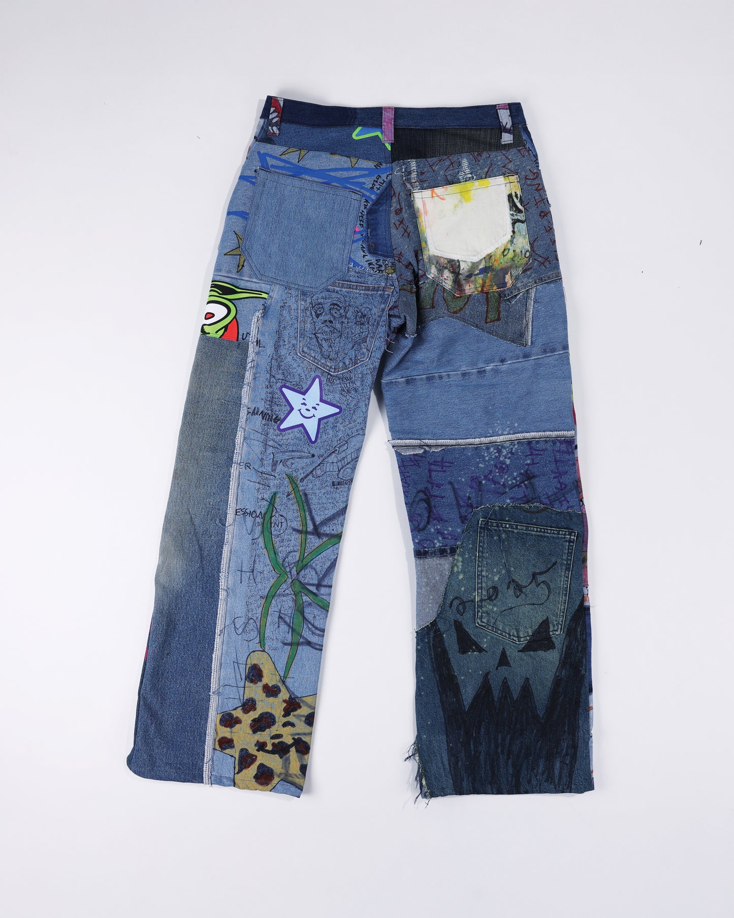 HALLOWEEN PATCHWORK DENIM JEANS