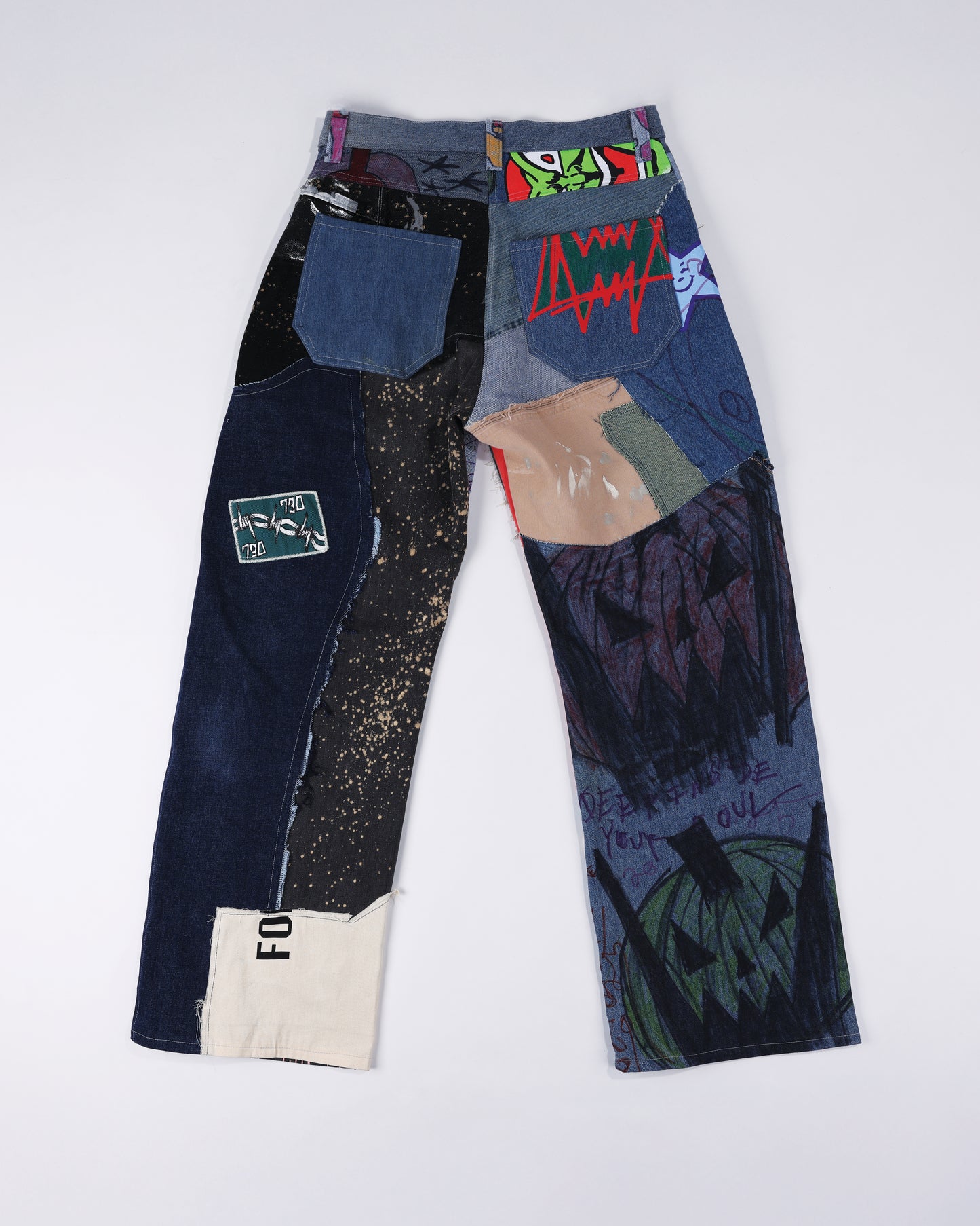 HALLOWEEN PATCHWORK DENIM JEANS