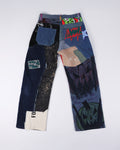 HALLOWEEN PATCHWORK DENIM JEANS