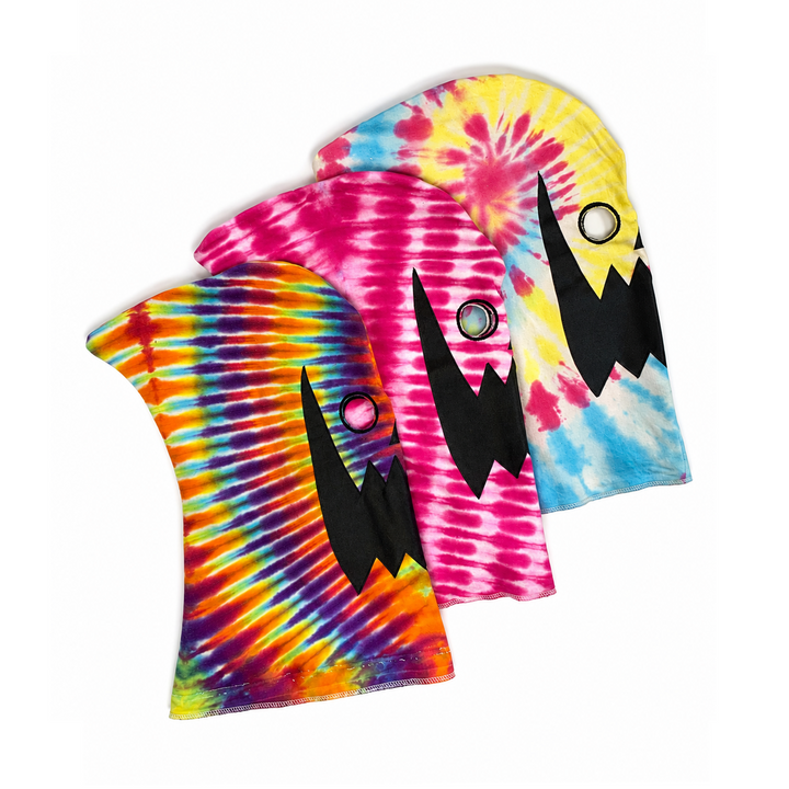 TIE DYE LEATHER FACE MASK