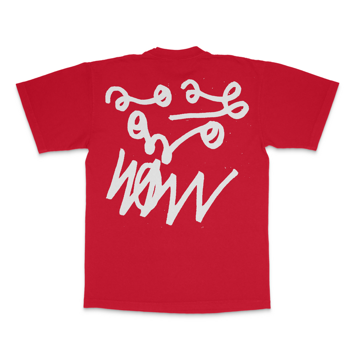 RED TRIPLE BOXLOGO SHORT SLEEVE