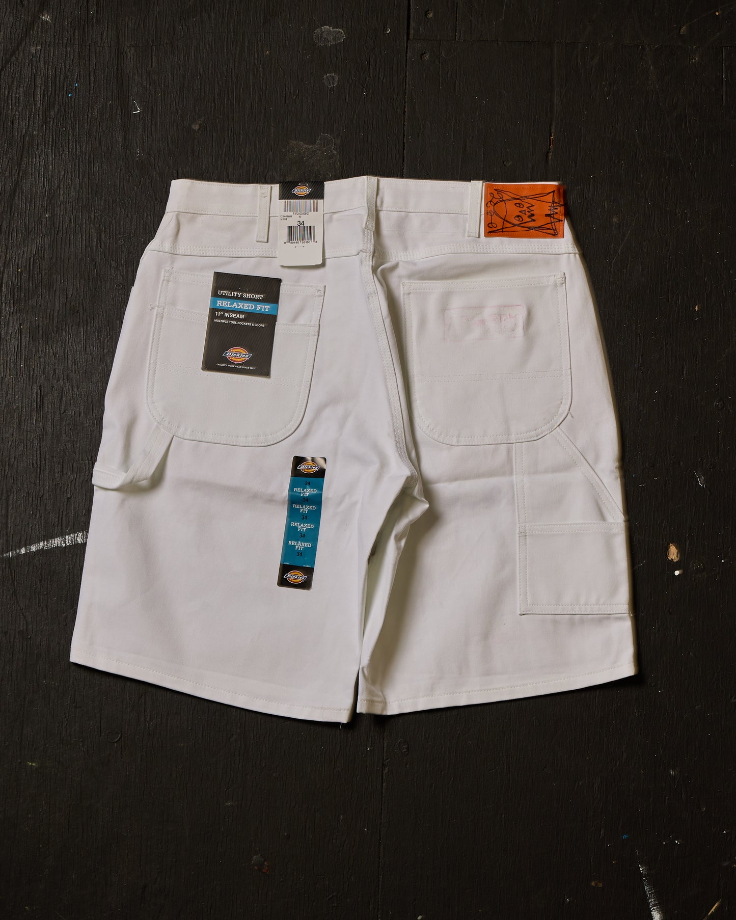 AIRBRUSHED PUMPKIN UTILITY SHORT #4 (SIZE 34)