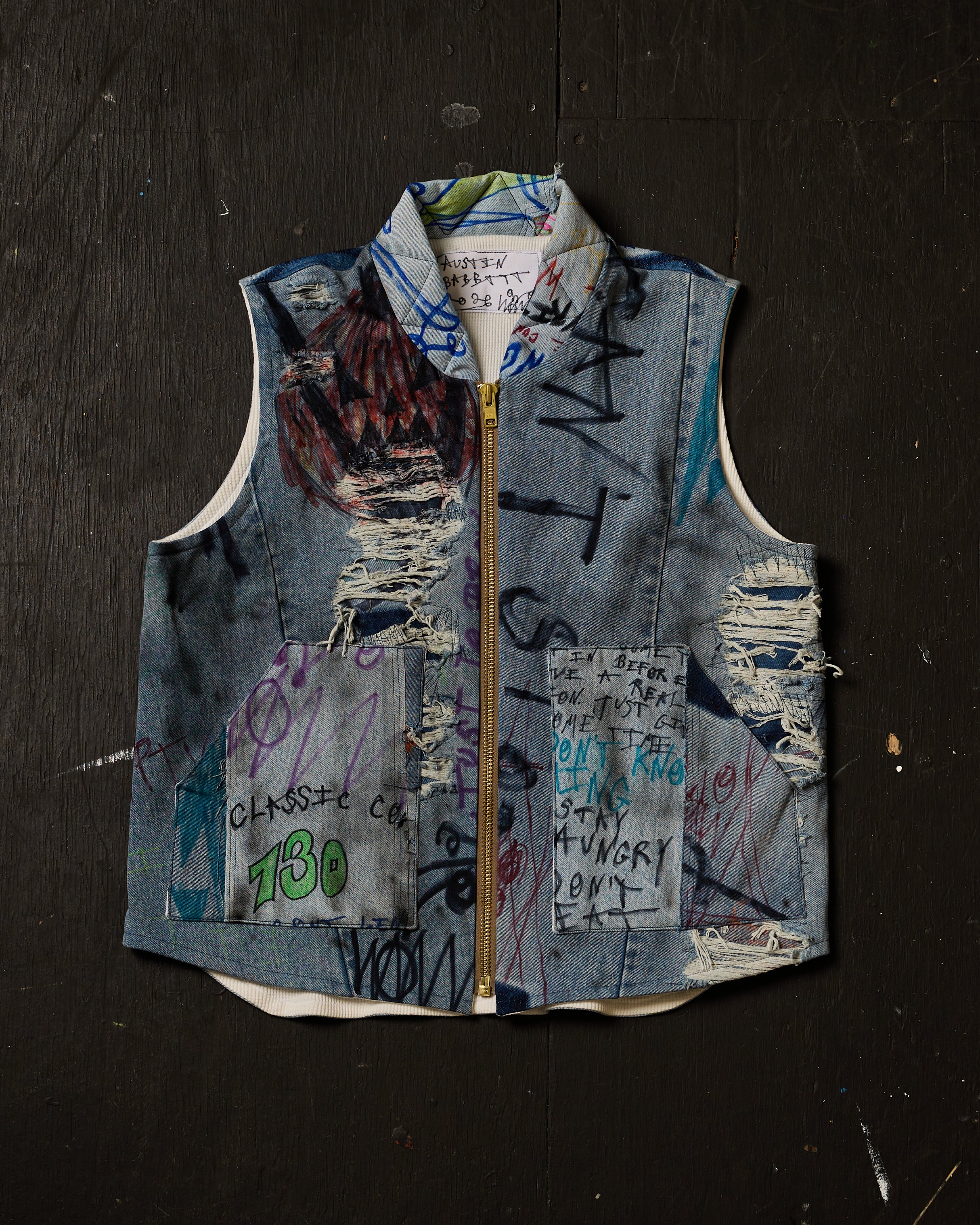 THERMAL LINED DENIM VEST
