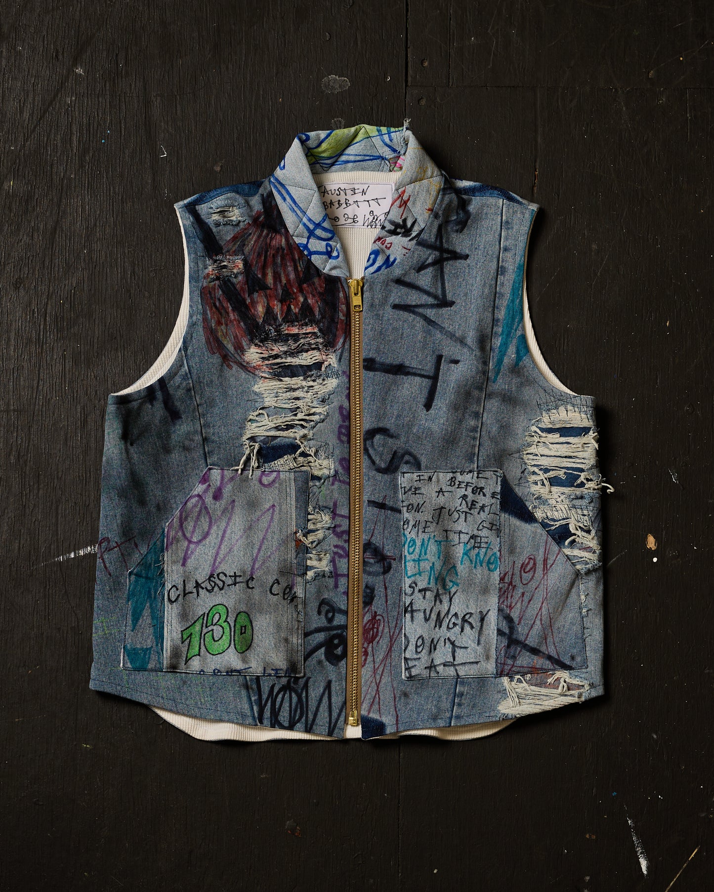 THERMAL LINED DENIM VEST