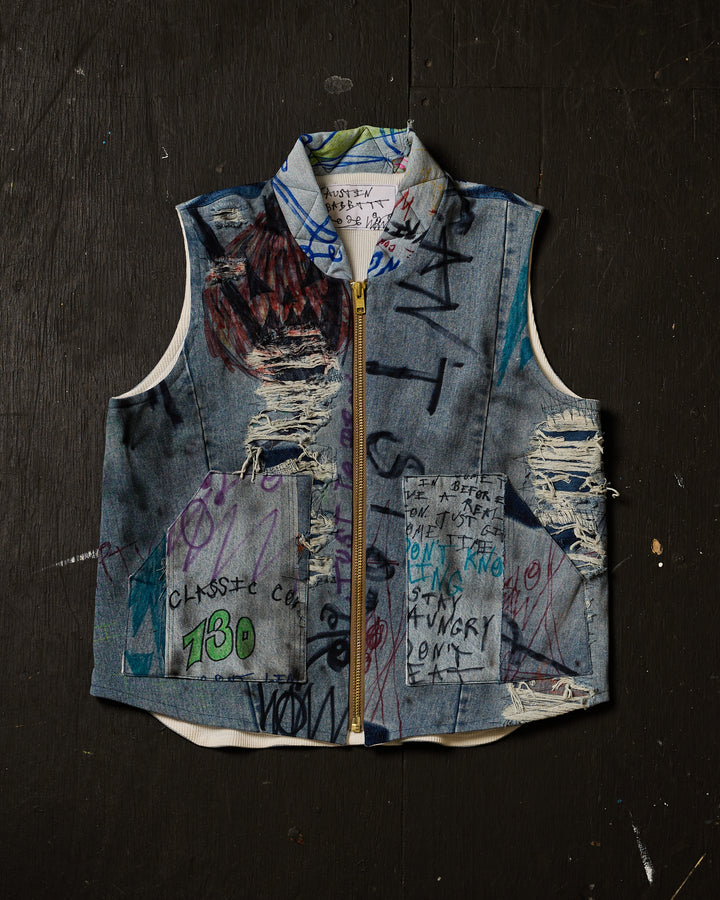 THERMAL LINED DENIM VEST