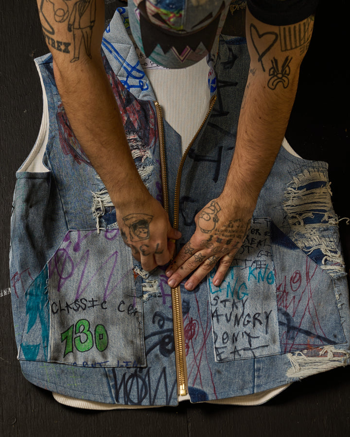 THERMAL LINED DENIM VEST