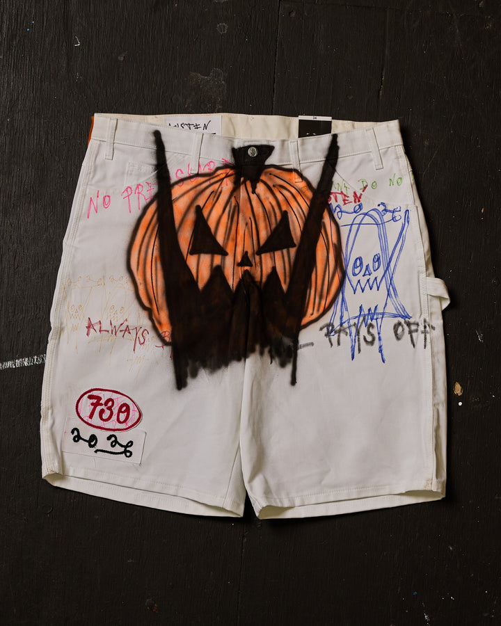 AIRBRUSHED PUMPKIN UTILITY SHORT #11 (SIZE 34)