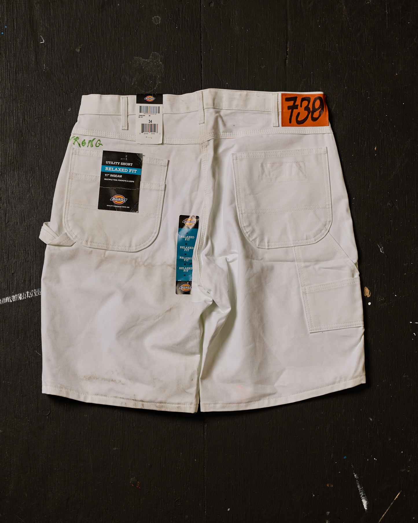 AIRBRUSHED PUMPKIN UTILITY SHORT #11 (SIZE 34)