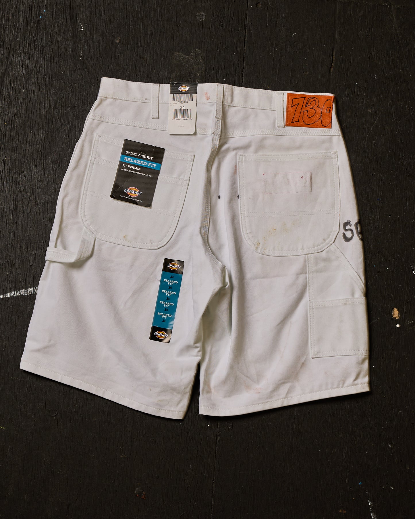 AIRBRUSHED PUMPKIN UTILITY SHORT #13 (SIZE 34)