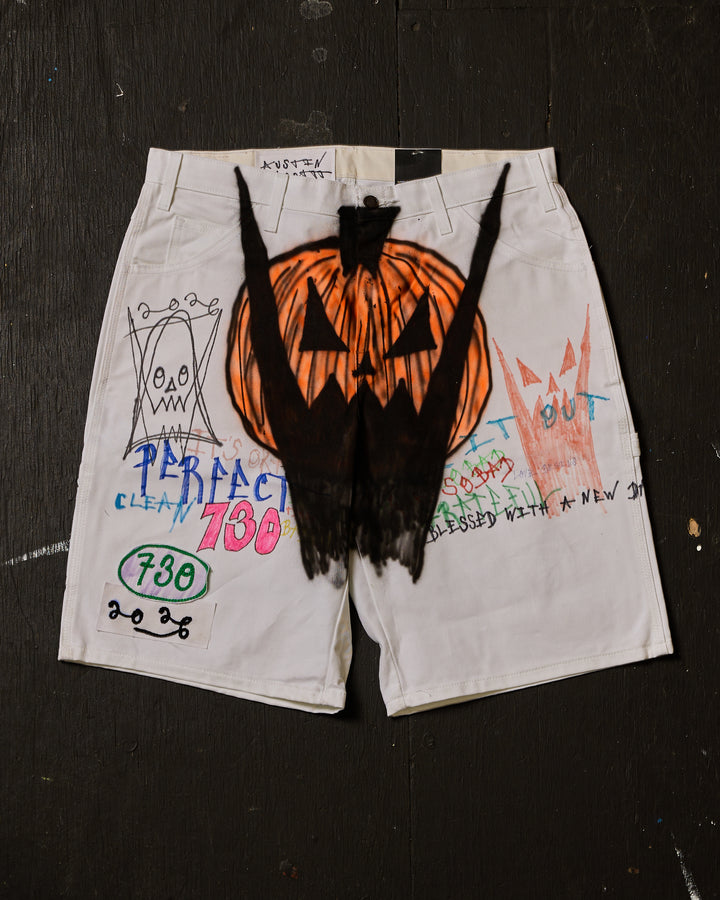 AIRBRUSHED PUMPKIN UTILITY SHORT #14 (SIZE 34)