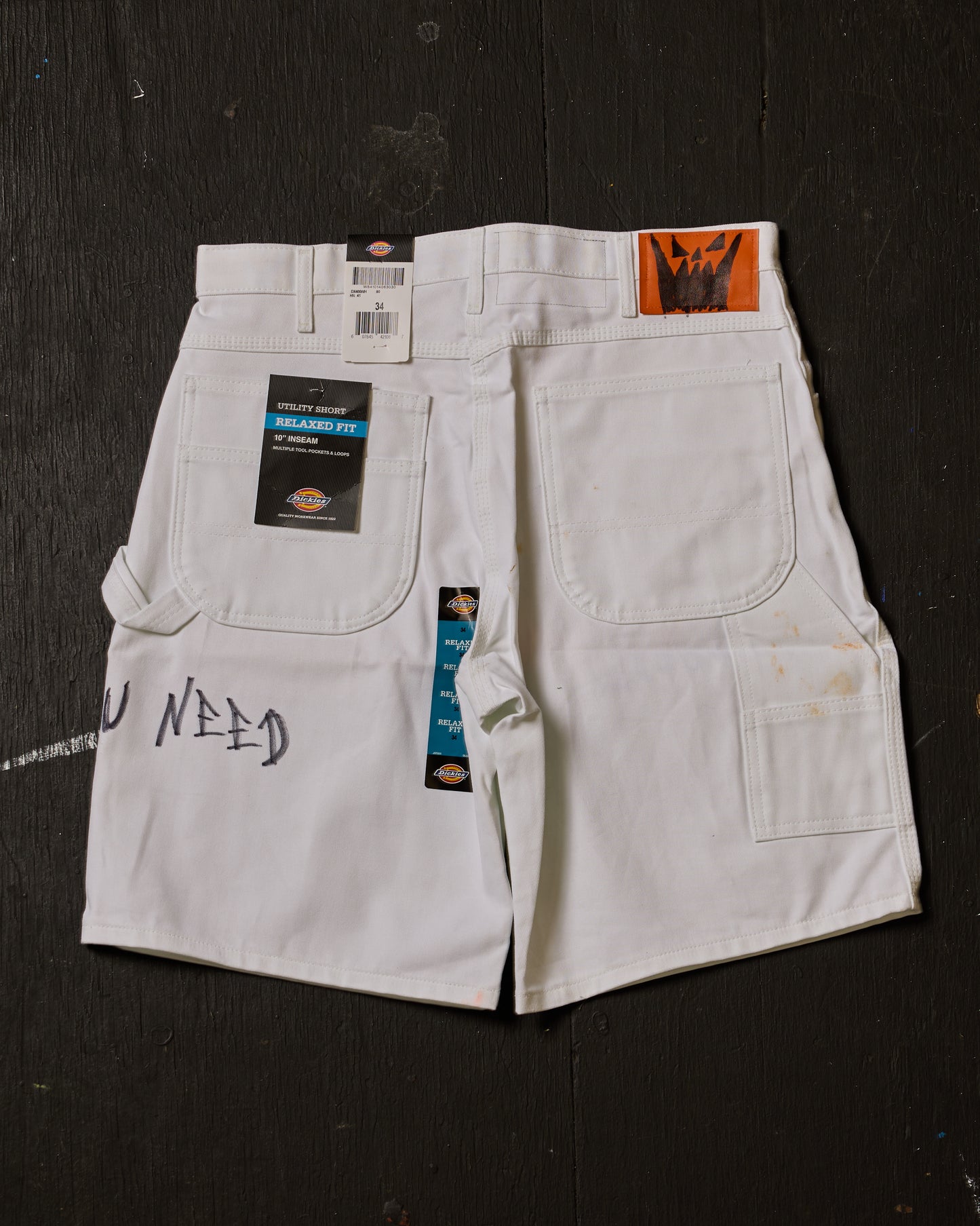 AIRBRUSHED PUMPKIN UTILITY SHORT #16 (SIZE 34)