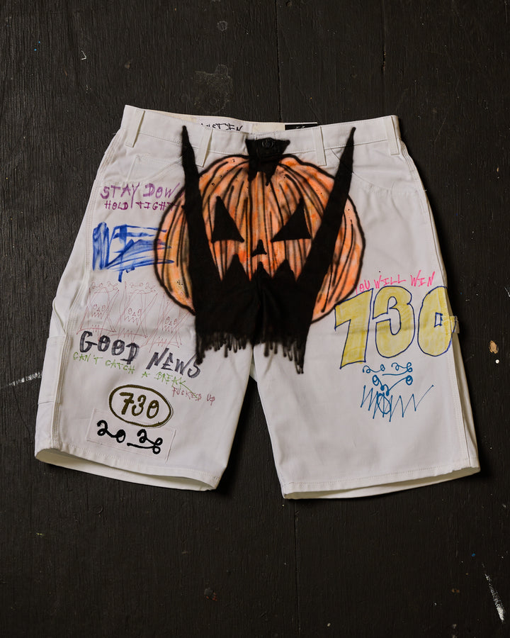 AIRBRUSHED PUMPKIN UTILITY SHORT #18 (SIZE 34)