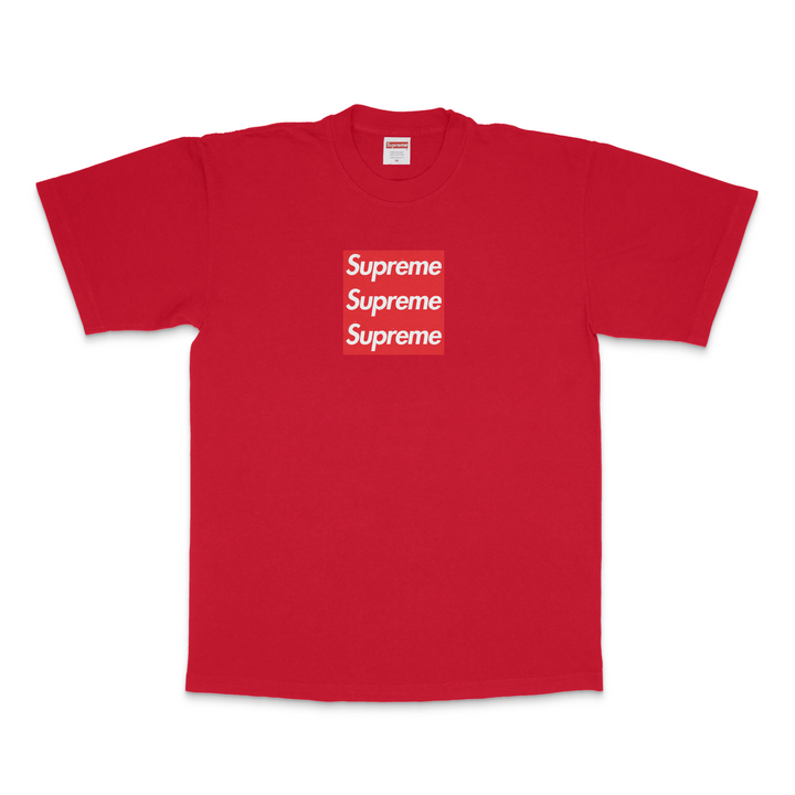 RED TRIPLE BOXLOGO SHORT SLEEVE
