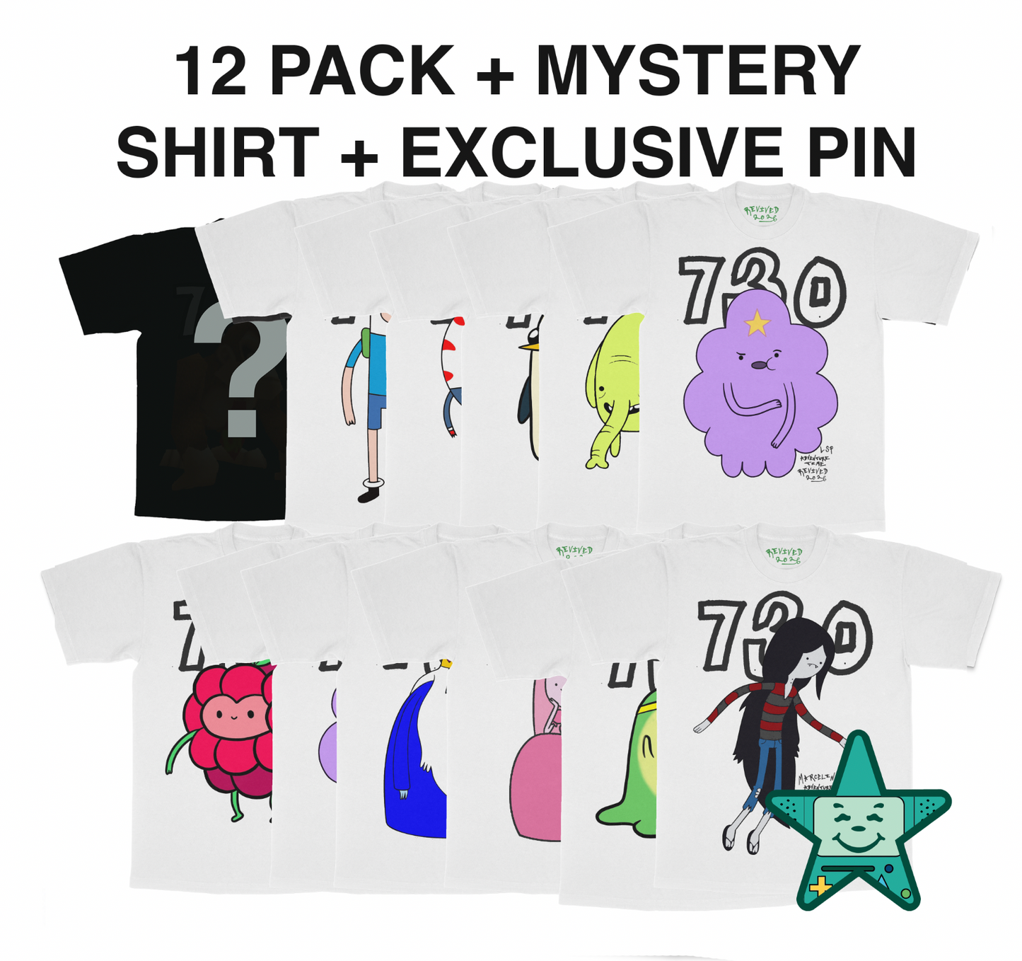 ADVENTURE TIME FRESH BLANK SHIRT (12 PACK)