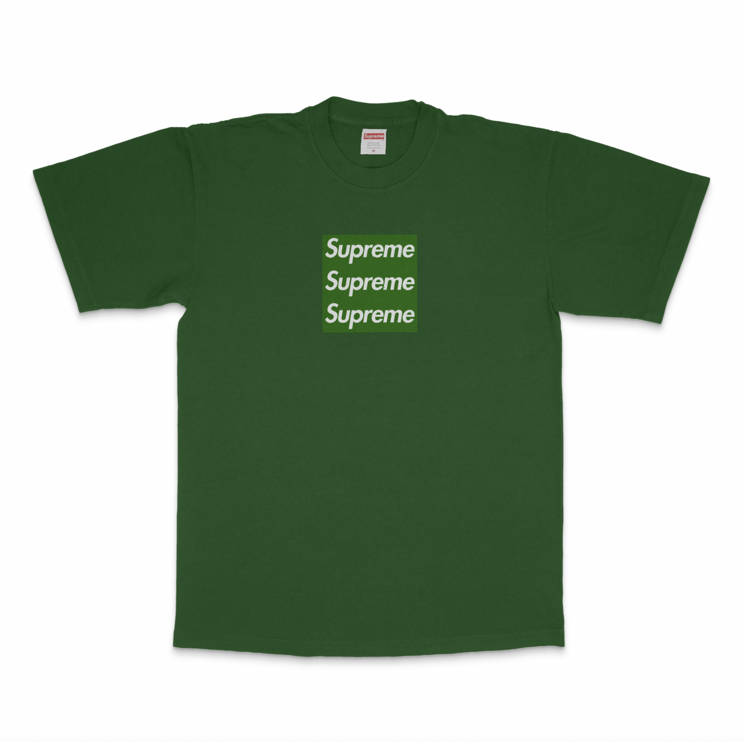 FOREST GREEN TRIPLE BOXLOGO SHORT SLEEVE