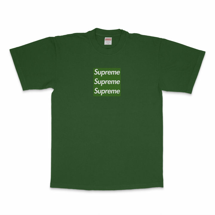 FOREST GREEN TRIPLE BOXLOGO SHORT SLEEVE